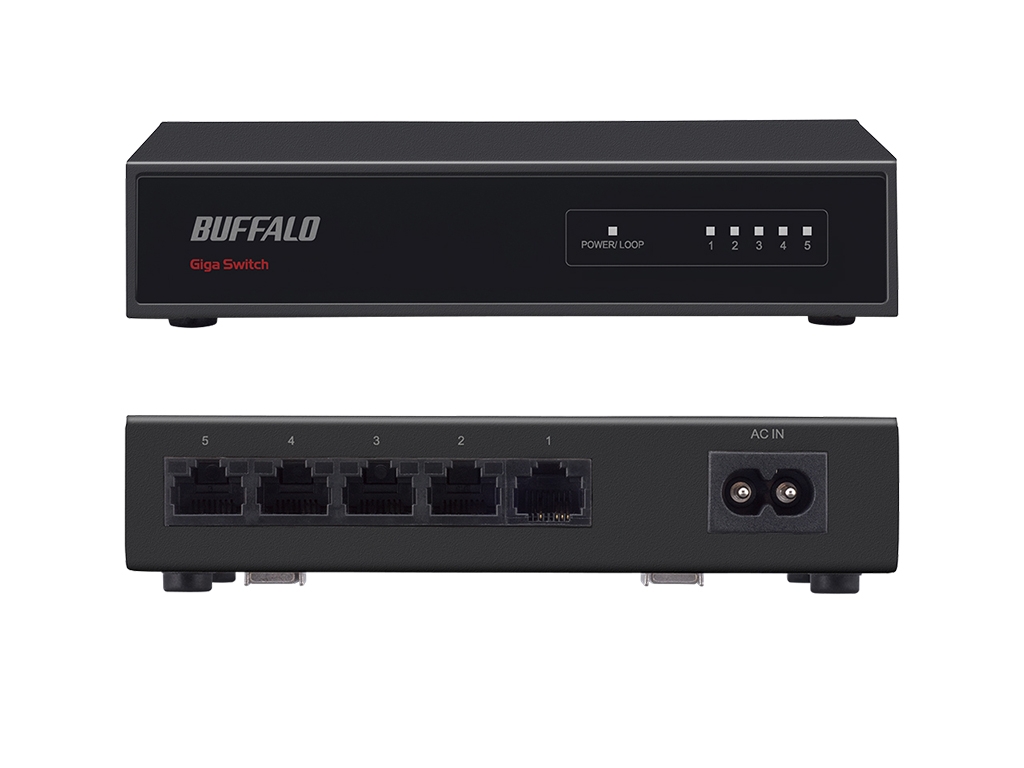 5ﾎﾟｰﾄGbitｽｲｯﾁﾝｸﾞHUB(LSW4-GT-5NS/BK)